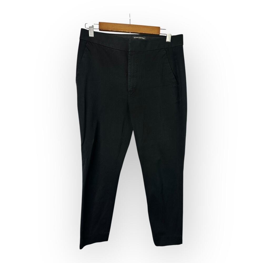 Banana Republic Womens size 8 High Rise Slim Ankle Pants Black Bi-Stretch